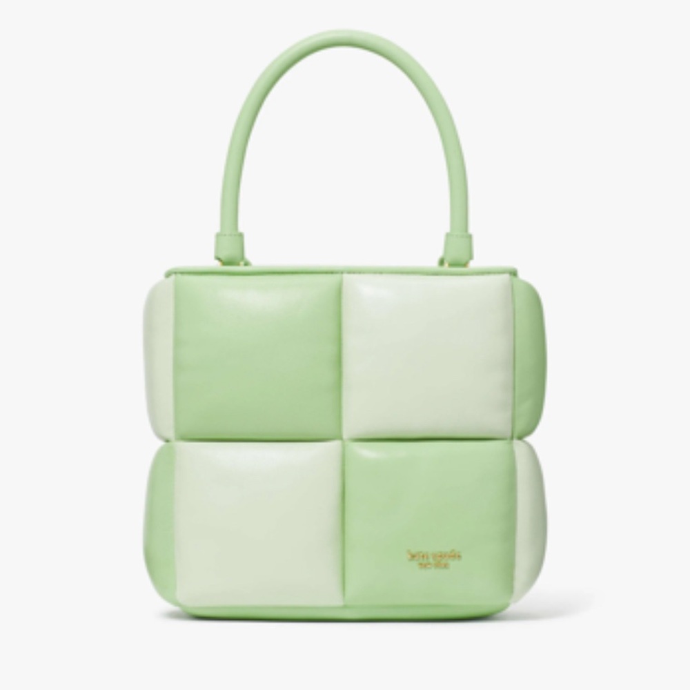 Kate Spade Boxxy Colorblocked Tote In Serene Green
